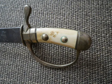 Hunting Dagger with Decorated Blade, circa 1800–1820