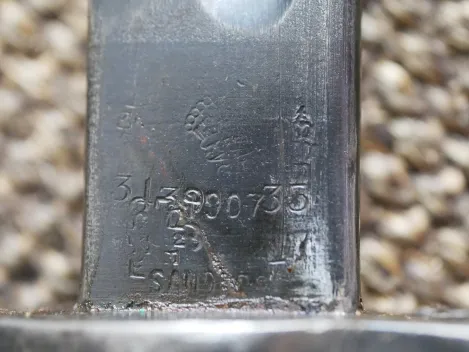WW1 England Bajonett P1907 mit vielen Punzen guter getragener Zustand. Länge 56,5 cm