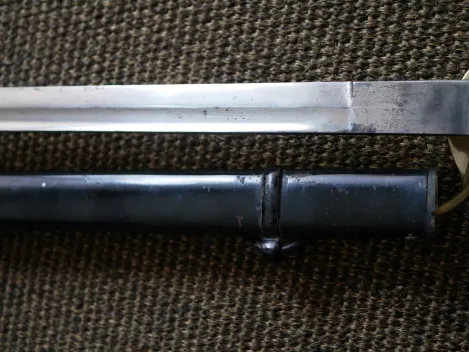 Preußen Infanterie Offiziersdegen (IOD) M 1889, Klinge mit Vertreiber D. David Berlin C., Gipsstr. 23