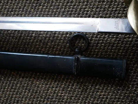 Preußen Infanterie Offiziersdegen (IOD) M 1889, Klinge mit Vertreiber D. David Berlin C., Gipsstr. 23