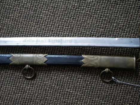 Imperial German Navy – Presentation saber with Damascus blade and deluxe hilt by manufacturer WKC