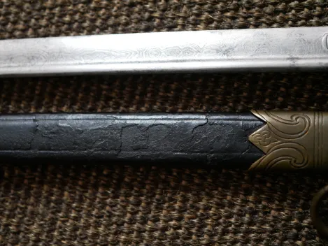 Imperial German Navy – Presentation saber with Damascus blade and deluxe hilt by manufacturer WKC