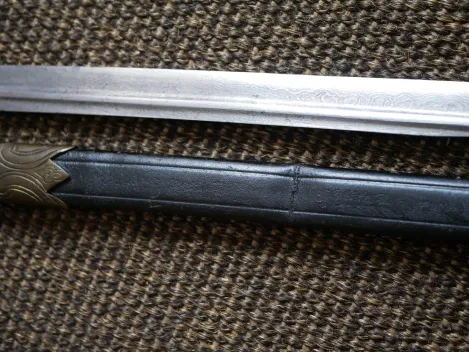 Imperial German Navy – Presentation saber with Damascus blade and deluxe hilt by manufacturer WKC