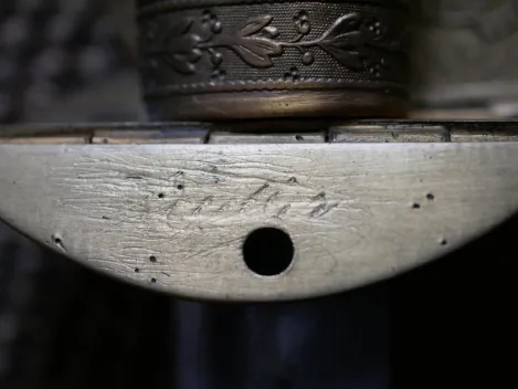 Imperial German Navy – Presentation saber with Damascus blade and deluxe hilt by manufacturer WKC