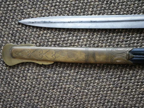 Imperial German Navy – Presentation saber with Damascus blade and deluxe hilt by manufacturer WKC