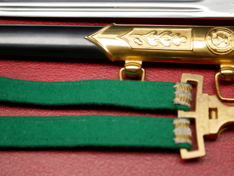 Original GDR NVA General's Dagger of the Border Troops (GT), with Brocade Hanger, in Case