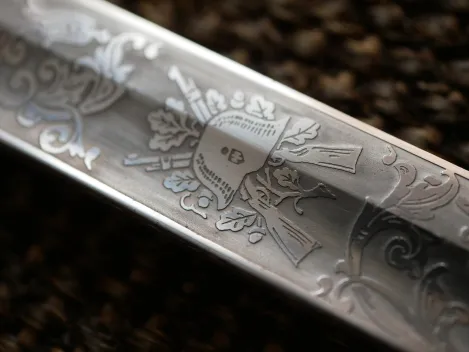 Wehrmacht officer's saber with double-sided blade etching "Kavallerie Regiment 3"