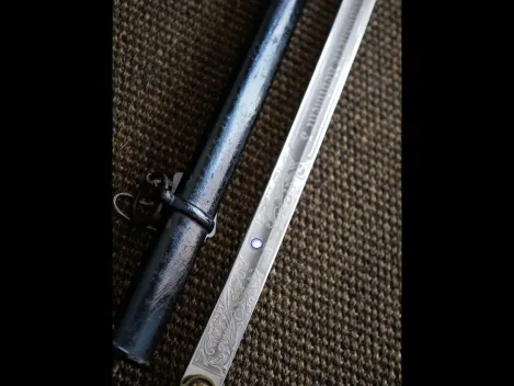 Wehrmacht officer's saber with double-sided blade etching "Kavallerie Regiment 3"