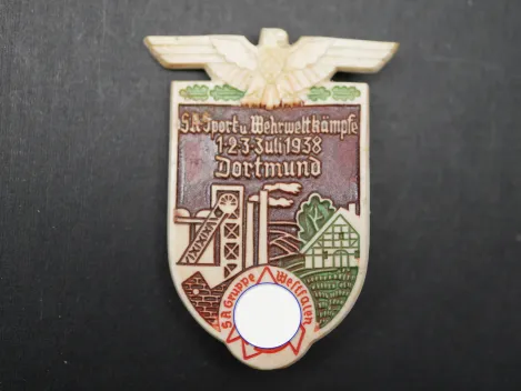 Badge – SA Sports and Military Competitions, Dortmund 1938