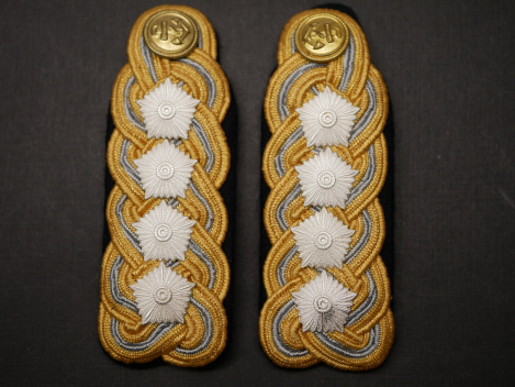 Paar Schulterklappen / Schulterstücke Marine Armeegeneral Flottenadmiral für das Diensthemd der NVA DDR