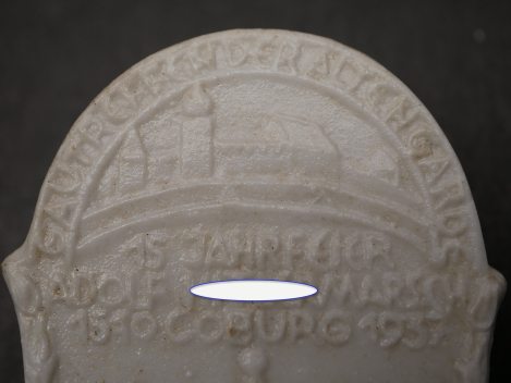 Badge – "Old Guard" District Gathering – 15th Anniversary of the Old Guard March, Coburg 1937, porcelain