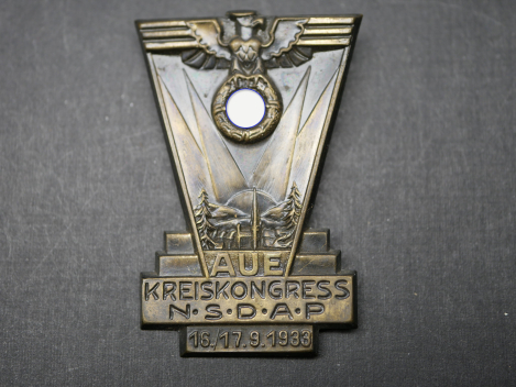Badge – 1933 NSDAP District Congress in Aue