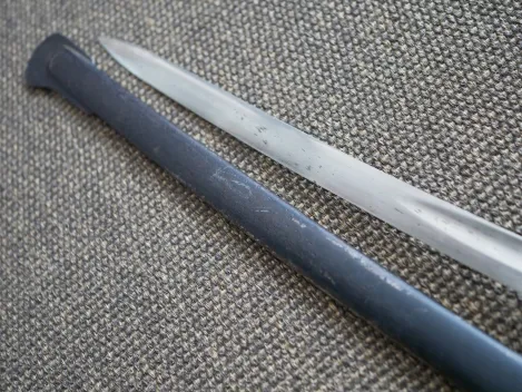 Prussian Model 1852 saber with blade etching "Brandenburg Train Battalion No. 3"