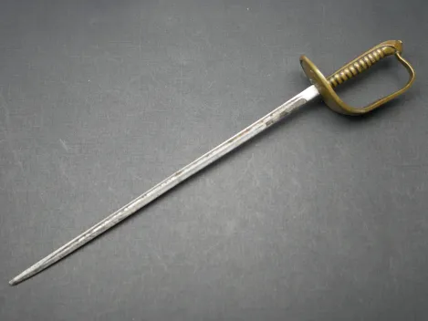 Miniatur / Brieföffner in Form von einem Pallasch / Degen / Schwert, Herkunft wohl Schweden