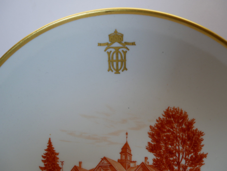 KPM Teller - Falkensteiner Offiziersheim im Taunus