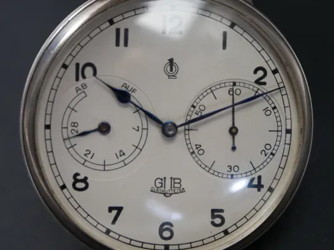 DDR NVA VM Volksmarine - Taschenuhr / Marine-Beobachtungsuhr GUB Glashütte, 1er Qualität - mit Gravur