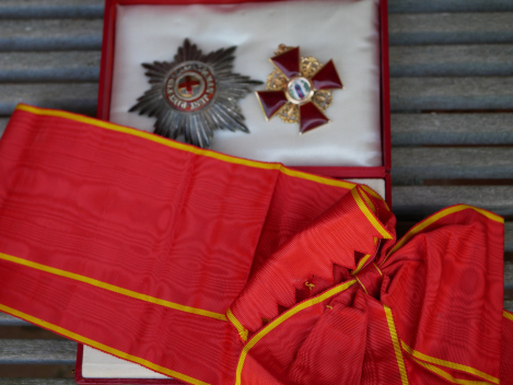 Zaristisches Russland St. Anna Orden Satz 1. Klasse Kreuz und Bruststern im Etui