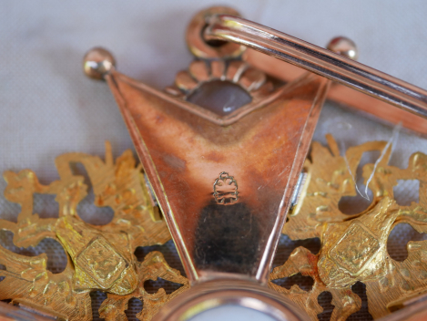 Zaristisches Russland St. Stanislaus Orden Satz 1. Klasse - Bruststern und Kreuz im Etui