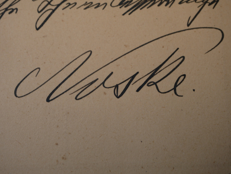 Preview: Gustav Noske (1868 - 1946) - Karte mit handschriftlicher Signatur - erster Reichswehrminister