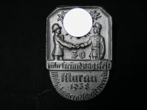 Abzeichen - 30 jähriges Gründungsfest Murau 1938 - Militärkameradschaftsverein