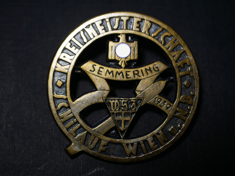 Badge - WSJ District Skiing Championship, Vienna and Lower Danube (N.D.), Semmering 1939