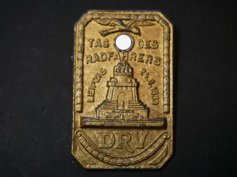 DRV Abzeichen - Deutscher Radfahrer Verein - Tag des Radfahrers Leipzig 1933