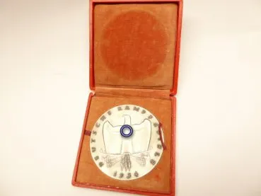 Medal "German fighting games 1934" in silver in a case