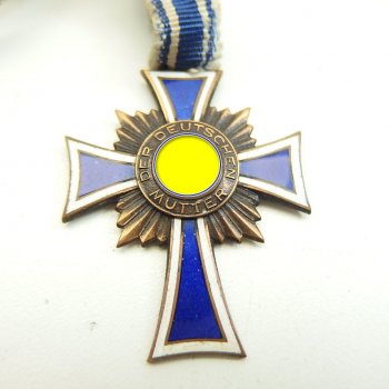 Ehrenkreuz der deutschen Mutter 3.Stufe Bronze (2.Form) mit Miniatur L21