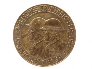 Conference badge German - English Front Fighters - Meeting 1935