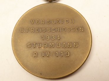 Medal SS comparison and price shooting 1934 Sturmbann R IV / 119
