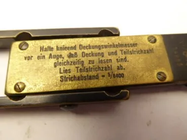 Deckungswinkelmesser H/6400 mit Hersteller JDEM Wedel  der Marine - Artillerie