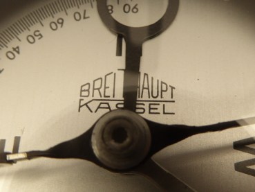 Geologischer Kompass der Firma Breithaupt Kassel mit Leder-Tasche