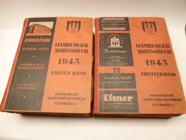 Adressbücher Hamburg 1943 - Teil 1 + Teil 2