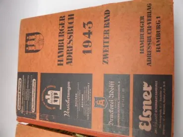 Adressbücher Hamburg 1943 - Teil 1 + Teil 2