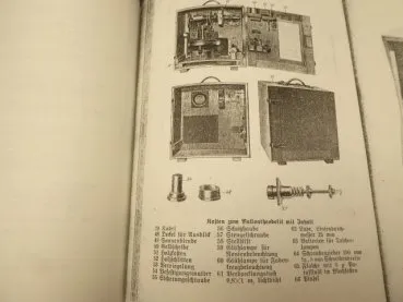 Wehrmacht balloon theodolite with accompanying book, papers and transport box