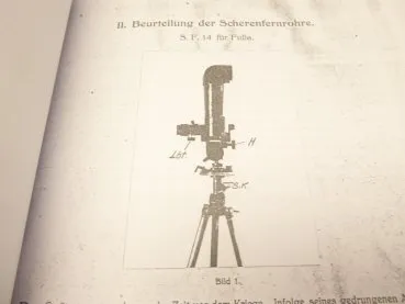 Report from 1918 - Assessment of the scissor telescopes introduced in their capacity as measuring telescopes.