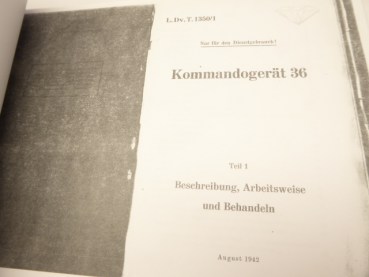 ww2 - Luftwaffen Dienst Vorschrift HDv Teil 1351 + 1350/1 - Flak Kommandogeräte II