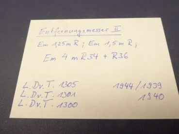 Air Force service regulation HDv - Entvernungsmesser II, Em 1.25 R + Em 1.5 R + Em 4m R34 + R36.