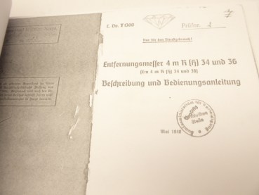 Luftwaffen Dienst Vorschrift HDv - Entvernungsmesser II, Em 1,25 R + Em 1,5 R + Em 4m R34 + R36.