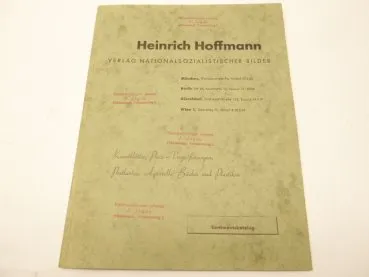 Großer Heinrich Hoffmann - Katalog, Postkarten - Gemälde - Bronzen usw. ...