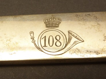 Letter opener Rifle (Fusilier) Regiment "Prince Georg" (Royal Saxon) No. 108