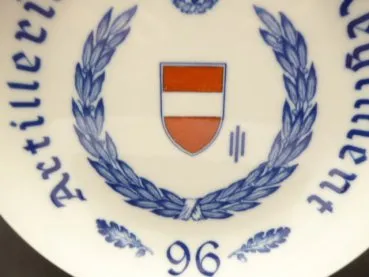 Meissen plate - "Artillery Regiment 96"