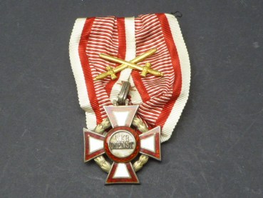 Austria merit - medal on ribbon with swords