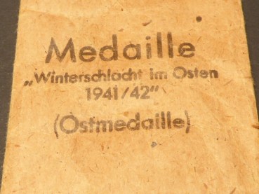 Ostmedaille Winterschlacht Orden am Band + Tüte