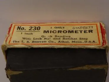 Starrett Micrometer Caliper 230 in the box