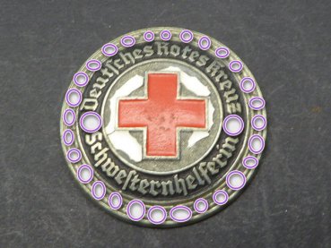 Brooch - German Red Cross - nurse helper