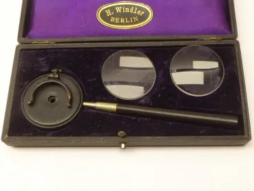 Altes Liebreich´s Ophthalmoscope im Etui.