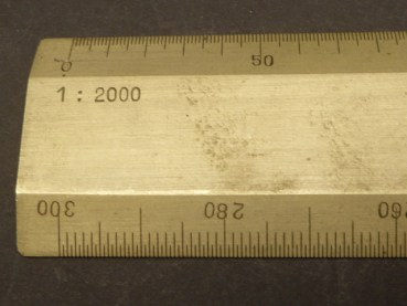Scale - ruler 1: 1000 + 1: 2000, manufacturer Gebr. Wichmann