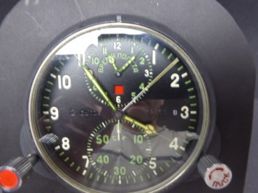 Russischer Flieger Chronograph + Zeitzone - 14 Tage Werk - inkl. Ständer