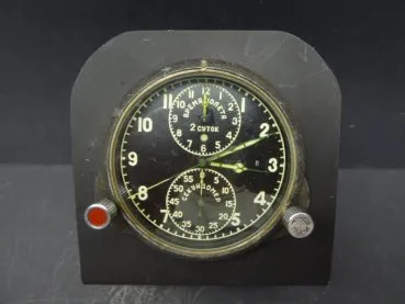 Russian aviator chronograph + time zone incl. Stand